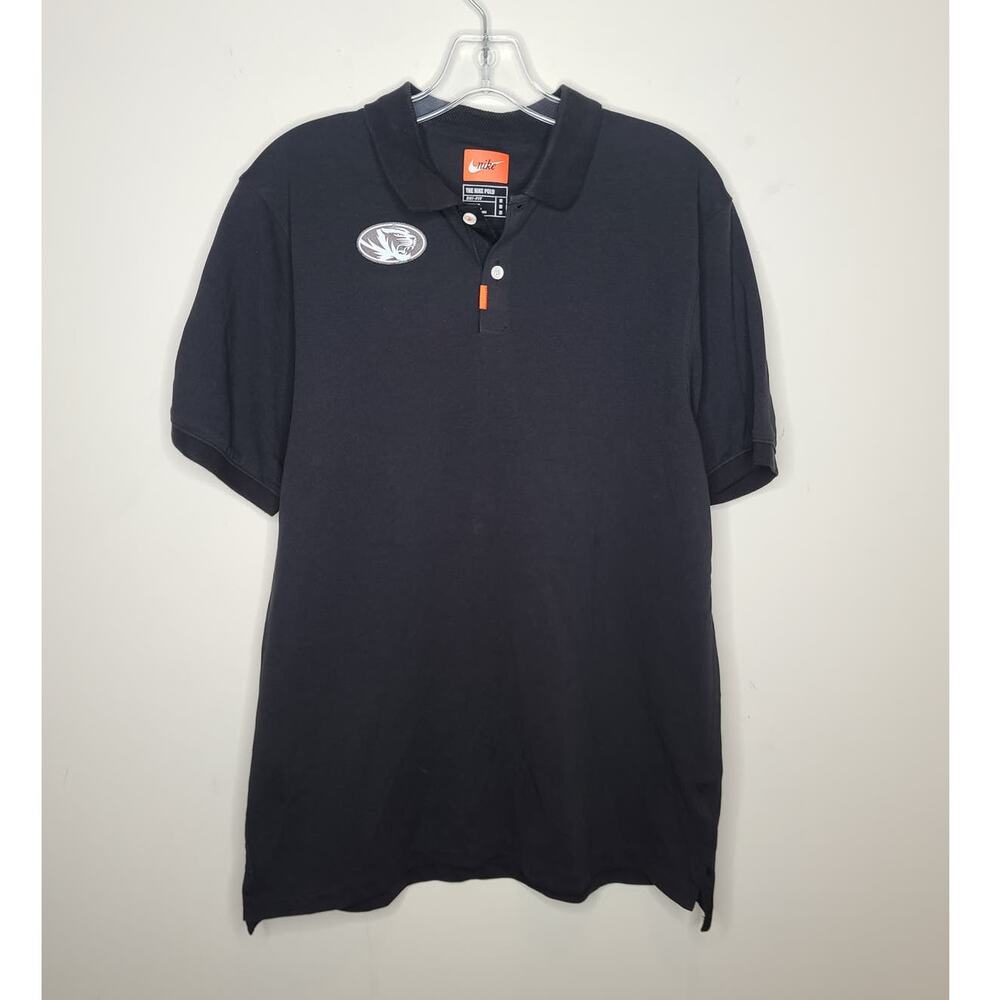 Nike University of Missouri Mizzou Tigers black short sleeve polo shirt - medium